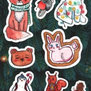 «Зимний» стикерпак. Автор Дарья